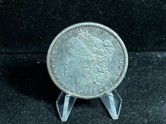 1884 CC Morgan Silver Dollar - Almost Uncirculated