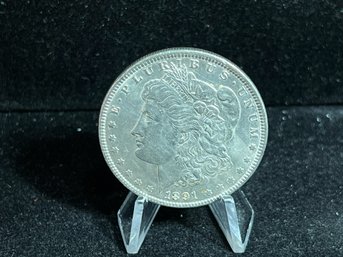 1891 P Morgan Silver Dollar - Almost Uncirculated