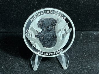 2021 Australia Koala 1 Dollar Proof One Troy Ounce .999 Fine Silver Coin