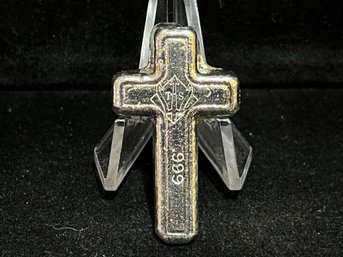 Hand Poured Cross One Troy Ounce .999 Fine Silver Piece