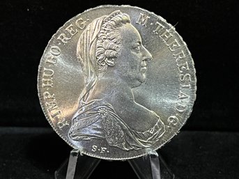 1780 Maria Theresia Uncirculated Silver Austrian Coin Restrike
