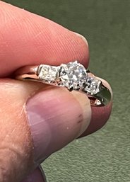 18K White Gold 1/2 Carat Diamond Engagement Ring - Size 5.5