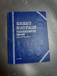 Great Britain Three Pence Coin Album - 33 Coins