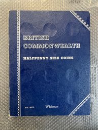 British Commonwealth Half Penny Book - 34 Coins