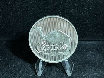 1998 Reynolds Camels Are Coming One Troy Ounce .999 Fine Silver Round