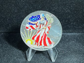 1999 American Eagle Silver Dollar - Uncirculated - Painted