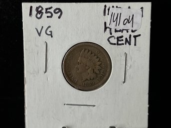 1859 Indian Head Cent - Very Good