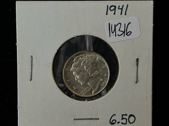 1941 P Mercury Silver Dime - Uncirculated
