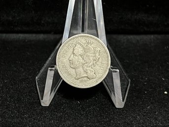 1867 Three Cent Nickel - Fine