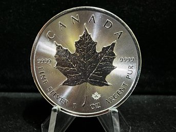 2023 Canada Maple Leaf 5 Dollar One Troy Ounce .999 Fine Silver Coin