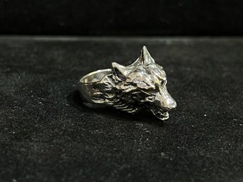 925 Sterling Silver Wolf Ring - Size 9.5