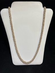 .950 Fine Silver Byzantine Necklace - 32 Inches