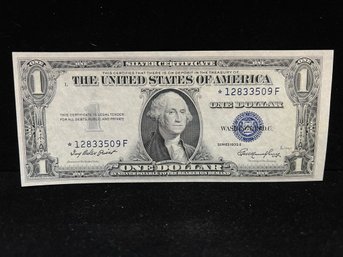1935 E US $1 Star Note Silver Certificate - Uncirculated