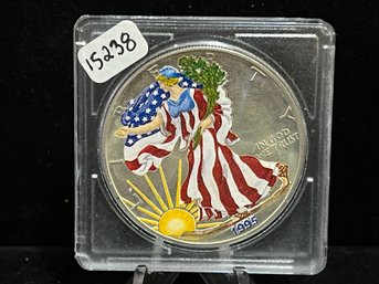 1995 American Eagle Silver Dollar - Uncirculated - Painted