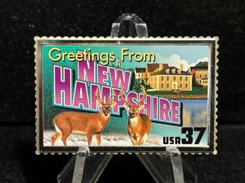 Greetings From America USPS Silver State Stamp 'New Hampshire' 23.6g .999 Fine Silver Bar