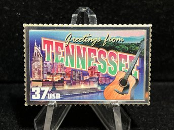 Greetings From America USPS Silver State Stamp 'Tennessee' 23.6g .999 Fine Silver Bar