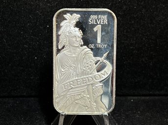 Statue Of Freedom One Ounce .999 Fine Silver Bar