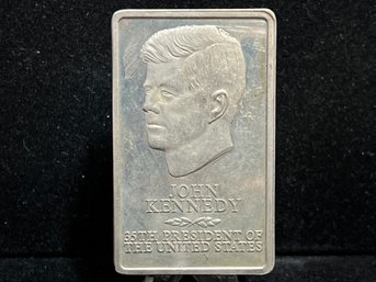 Presidential Ingots First Edition John F. Kennedy 5000 Grains (10.4 Troy Oz) .925 Silver Bar