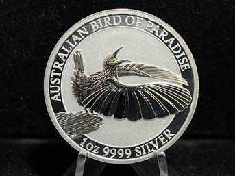 2018 Australia Bird Of Paradise 1 Dollar One Troy Ounce .999 Fine Silver Coin