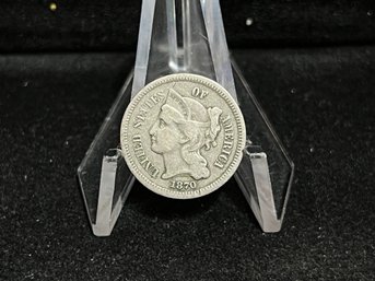 1870 Three Cent Nickel - Fine