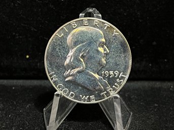 1959 P Franklin Silver Half Dollar - Proof