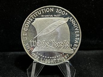 1987 S US Constitution Commemorative Silver Proof Coin