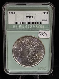 1889 P Morgan Silver Dollar - NTC MS63