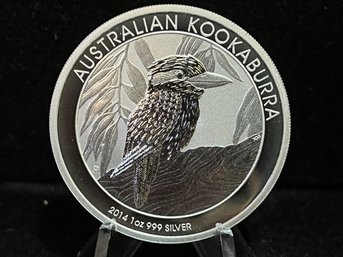 2014 Australia Kookaburra One Dollar One Troy Ounce .999 Fine Silver Coin