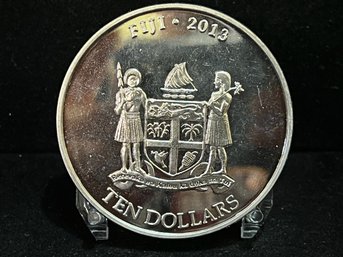 2013 Fiji Taku Ten Dollars Five Troy Ounce .999 Fine Silver Coin