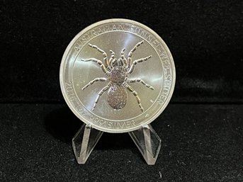 2015 Australia Funnel Web Spider One Troy Ounce .999 Fine Silver Coin