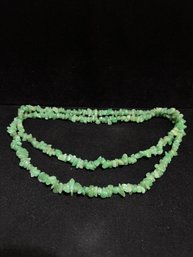 Vintage Rough Cut Jade Necklace