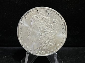 1881 P Morgan Silver Dollar - Almost Uncirculated