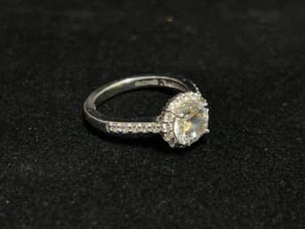 .925 Sterling Silver CZ Diamond Ring - Size 5.5