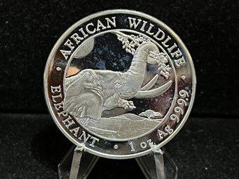 2023 Somalia African Wildlife Elephant 100 Shillings One Troy Ounce .999 Fine Silver Coin