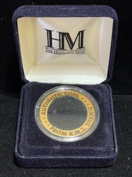 Limited Edition Coin Made With Coal From The Titanic - COA