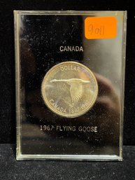 1967 Canadian Flying Goose 100th Anniversary Of Canada 80 Silver Proof Coin