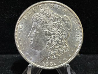 1882 P Morgan Silver Dollar - Almost Uncirculated