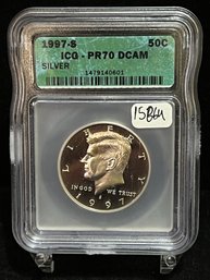 1997 S Kennedy Silver Half Dollar - ICG PR70 DCAM