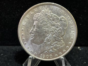 1900 P Morgan Silver Dollar - Almost Uncirculated