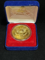 US Military Desert Victory Kuwait Is Liberated One Troy Ounce .999 Fine Silver Coin - Gold Plated