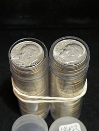 Two Rolls Of Roosevelt Silver Dimes - $10 Face Value - 100 Dimes Total