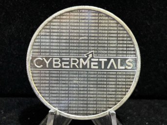 Cyber Metals QR Code .999 Fine Silver 1 Troy Ounce Round