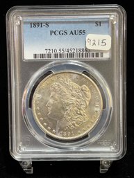 1891 S Morgan Silver Dollar PCGS AU55 - Key Date