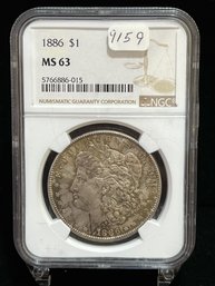 1886 P Morgan Silver Dollar NGC MS63 Toned