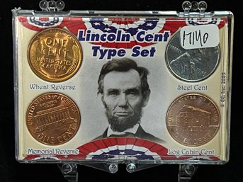 Four Piece Lincoln Cent Type Set