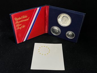 1976 United States Bicentennial Silver Proof 3 Coin Set