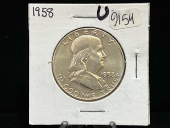 1958 Franklin Silver Half Dollar - Uncirculated