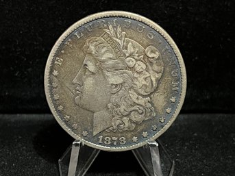 1878 P Morgan Silver Dollar - Very Fine - 7 Tail Feather