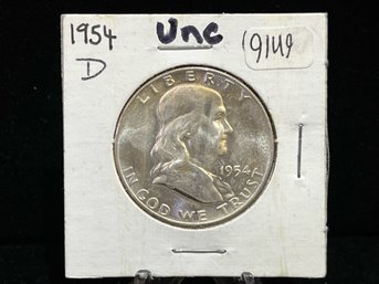 1954 D Franklin Silver Half Dollar - Uncirculated