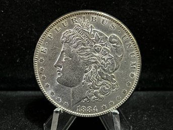1884 P Morgan Silver Dollar - Almost Uncirculated